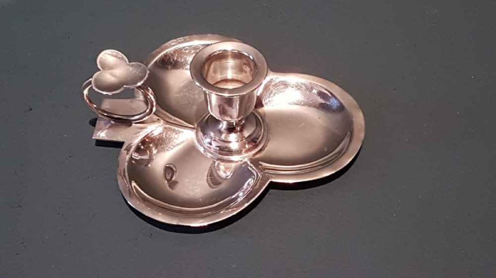 Small Victorian Chester Silver Chamber Stick