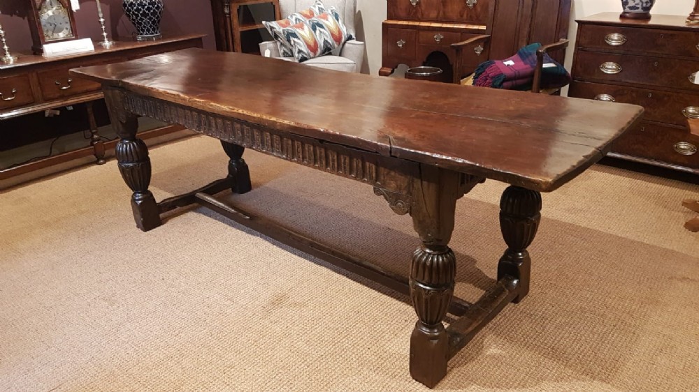Superb Charles II Period Oak Refectory Table