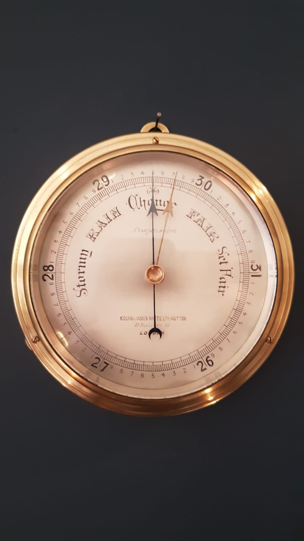 Victorian London Bulkhead Marine Barometer