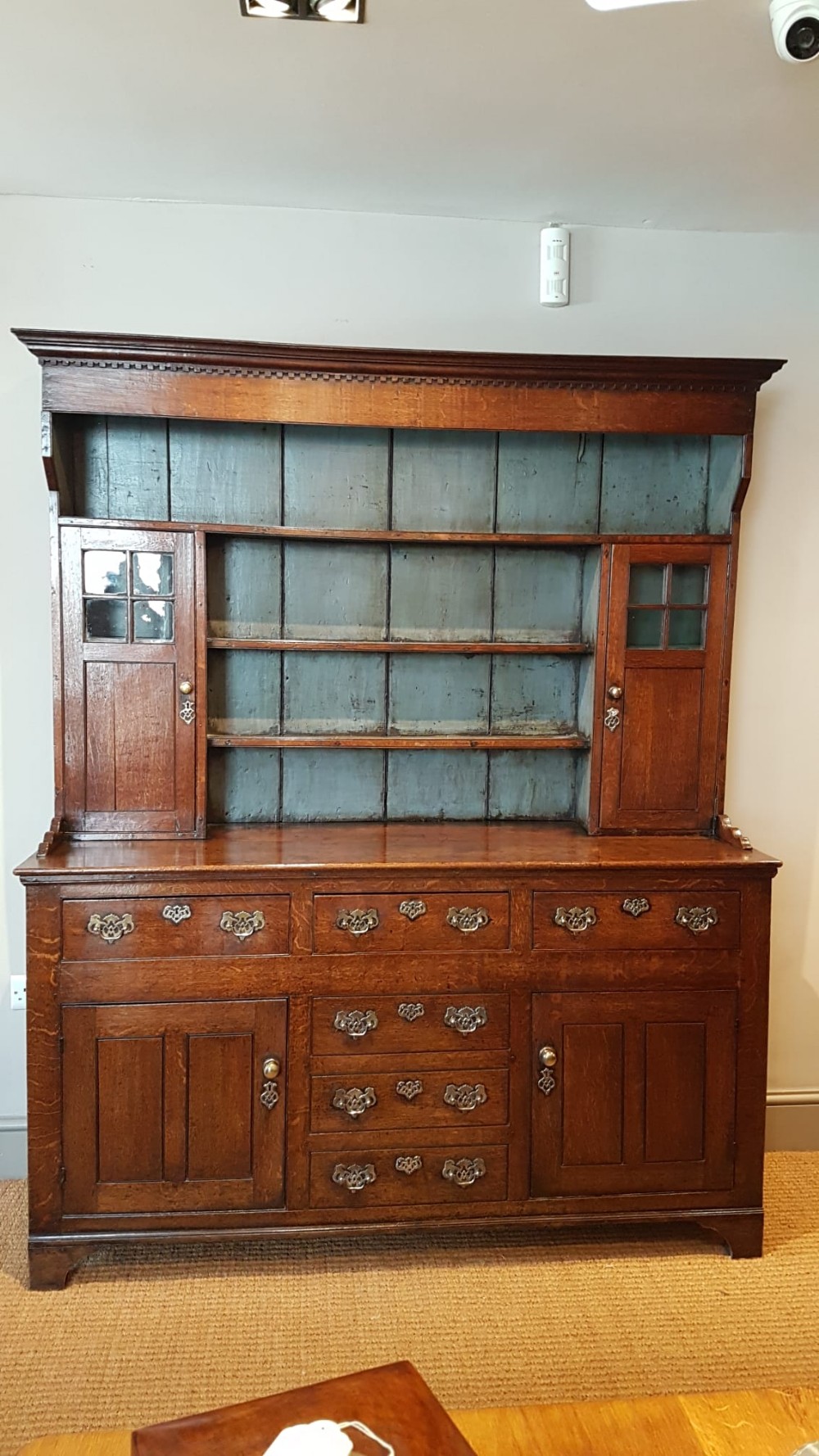 George III Oak Dresser and Rack