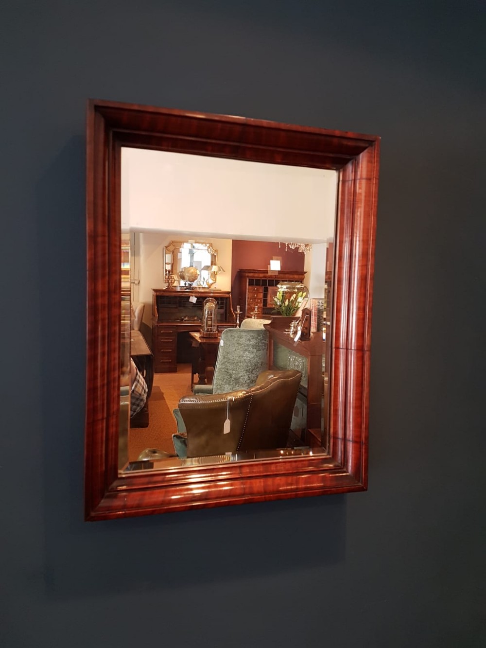 Early Victorian Mahogany Moulded Frame Mirror