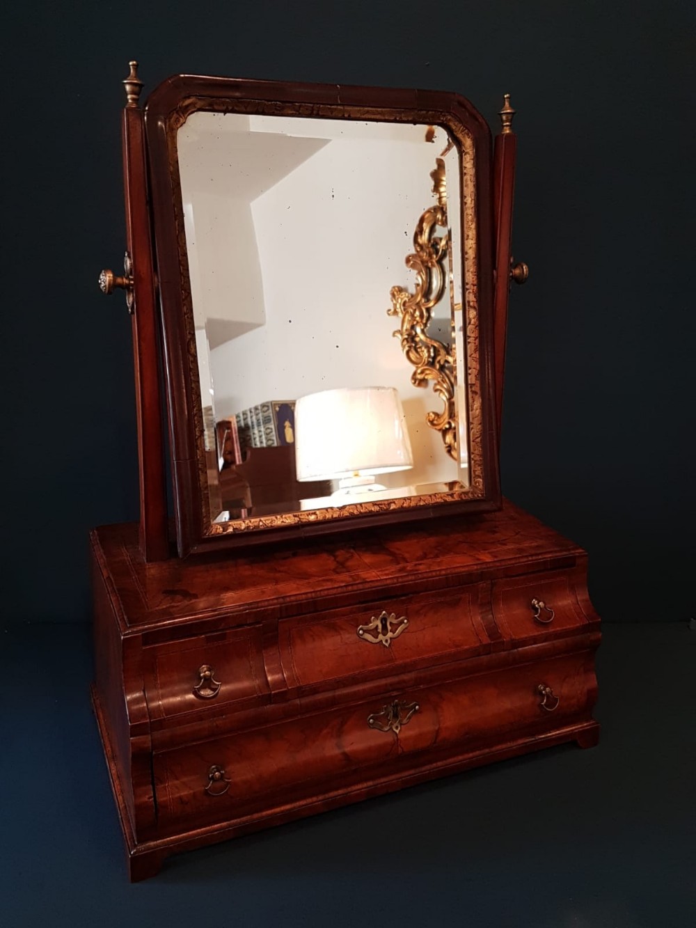 George I Walnut Toilet Mirror