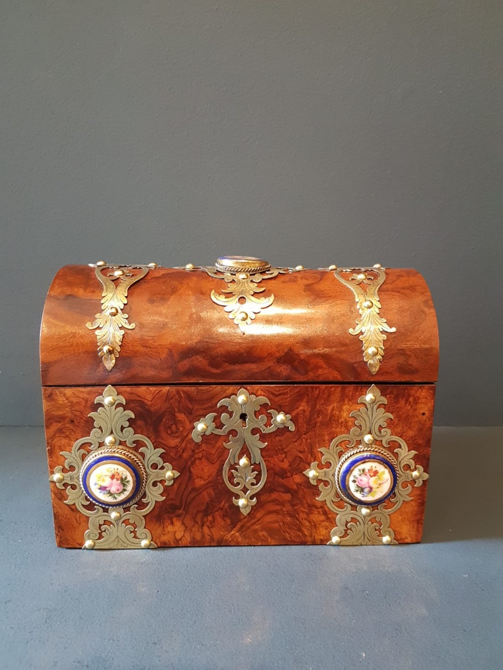 Victorian Walnut Letter Casket