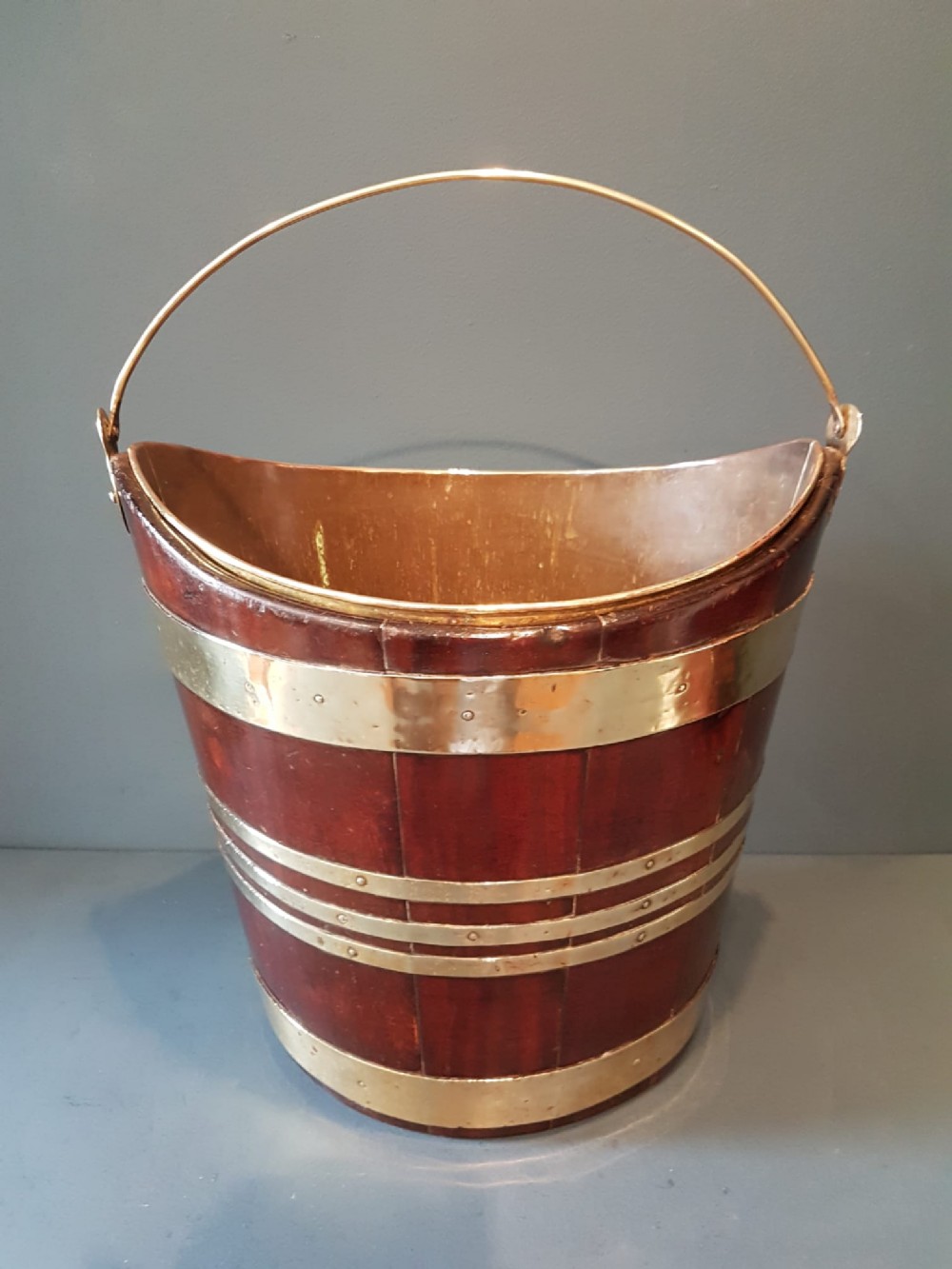 George III Mahogany Peat Bucket