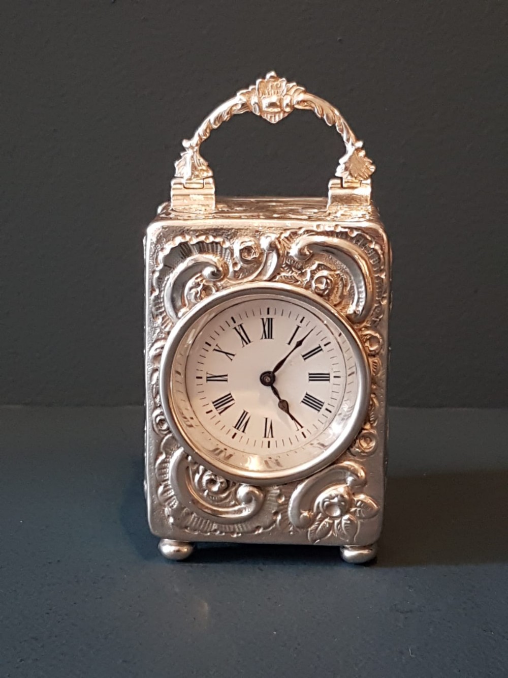 Immaculate Victorian Mappin & Webb Silver Clock