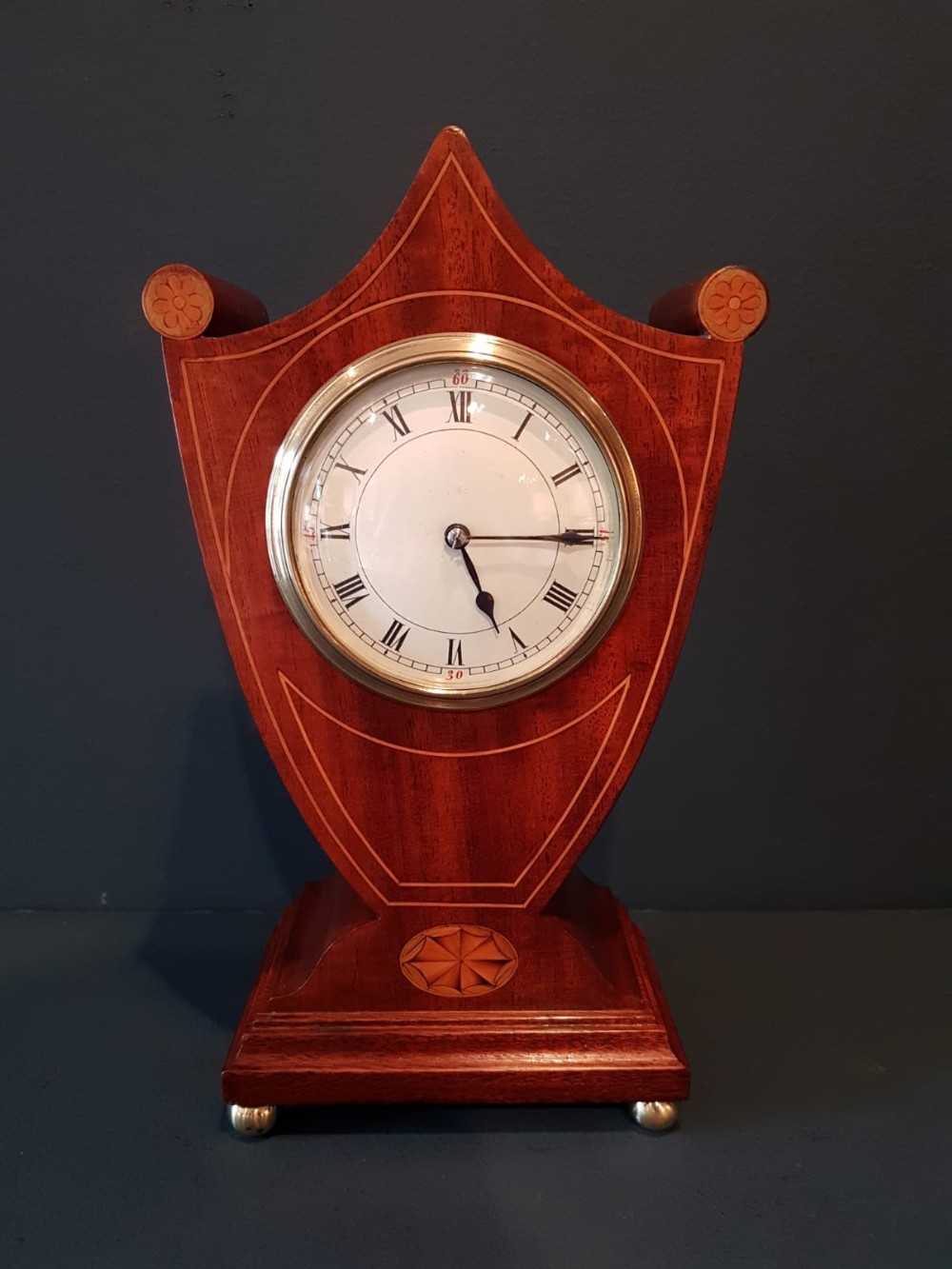 Edwardian Inlaid Mantel Clock