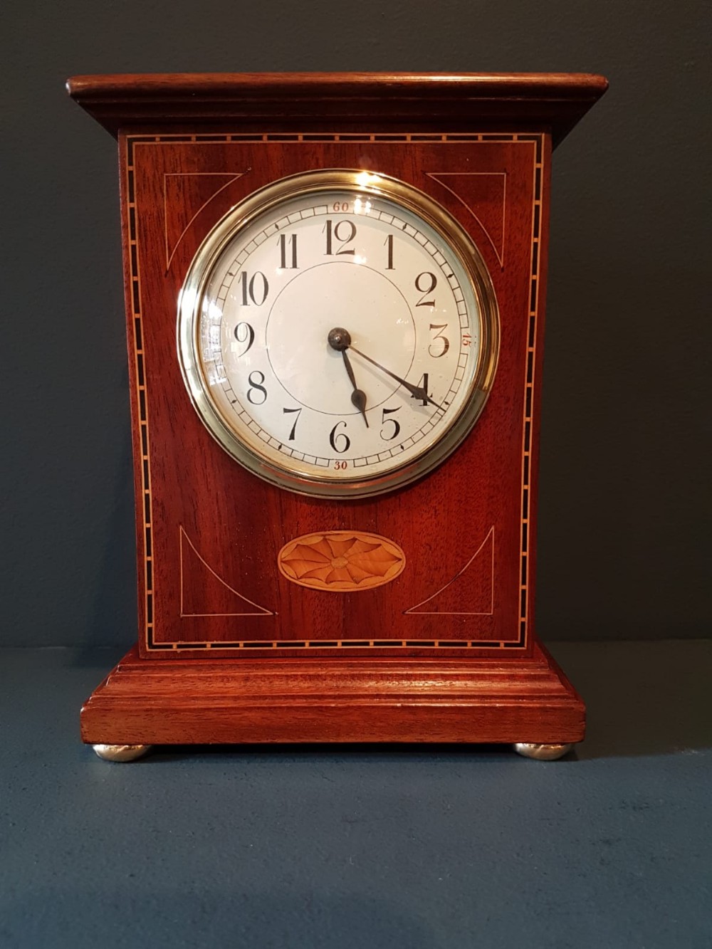 Edwardian Inlaid Mantel Clock