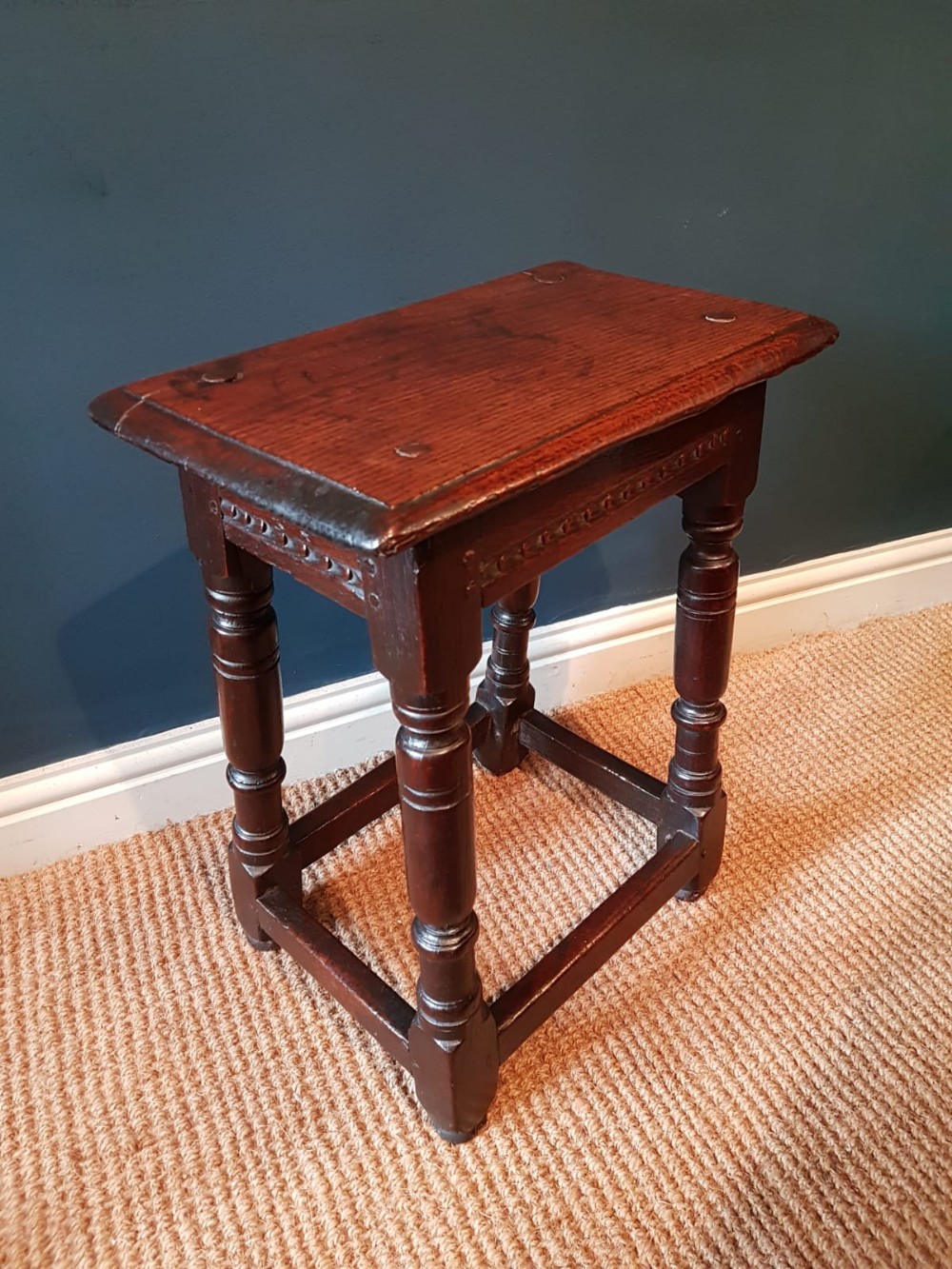 Charles I Oak Joint Stool