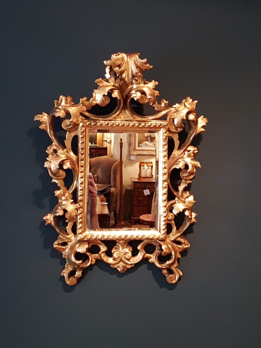 Small Victorian Florentine Mirror