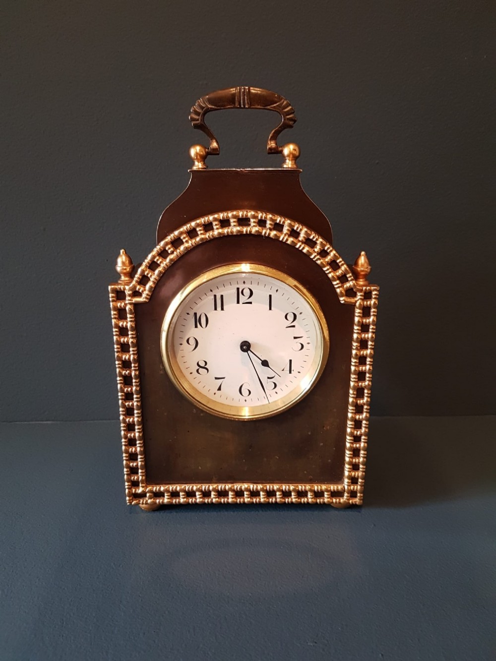 Fine Quality Bronzed and Gilt Brass Mantel Clock