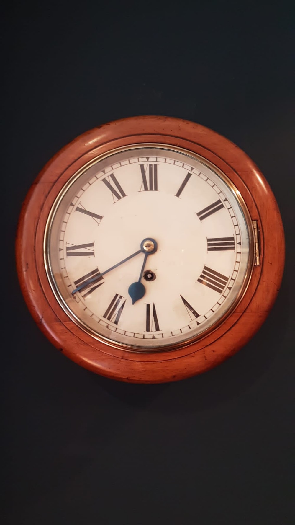 Small Victorian Walnut Cased Fusee Dial Clock
