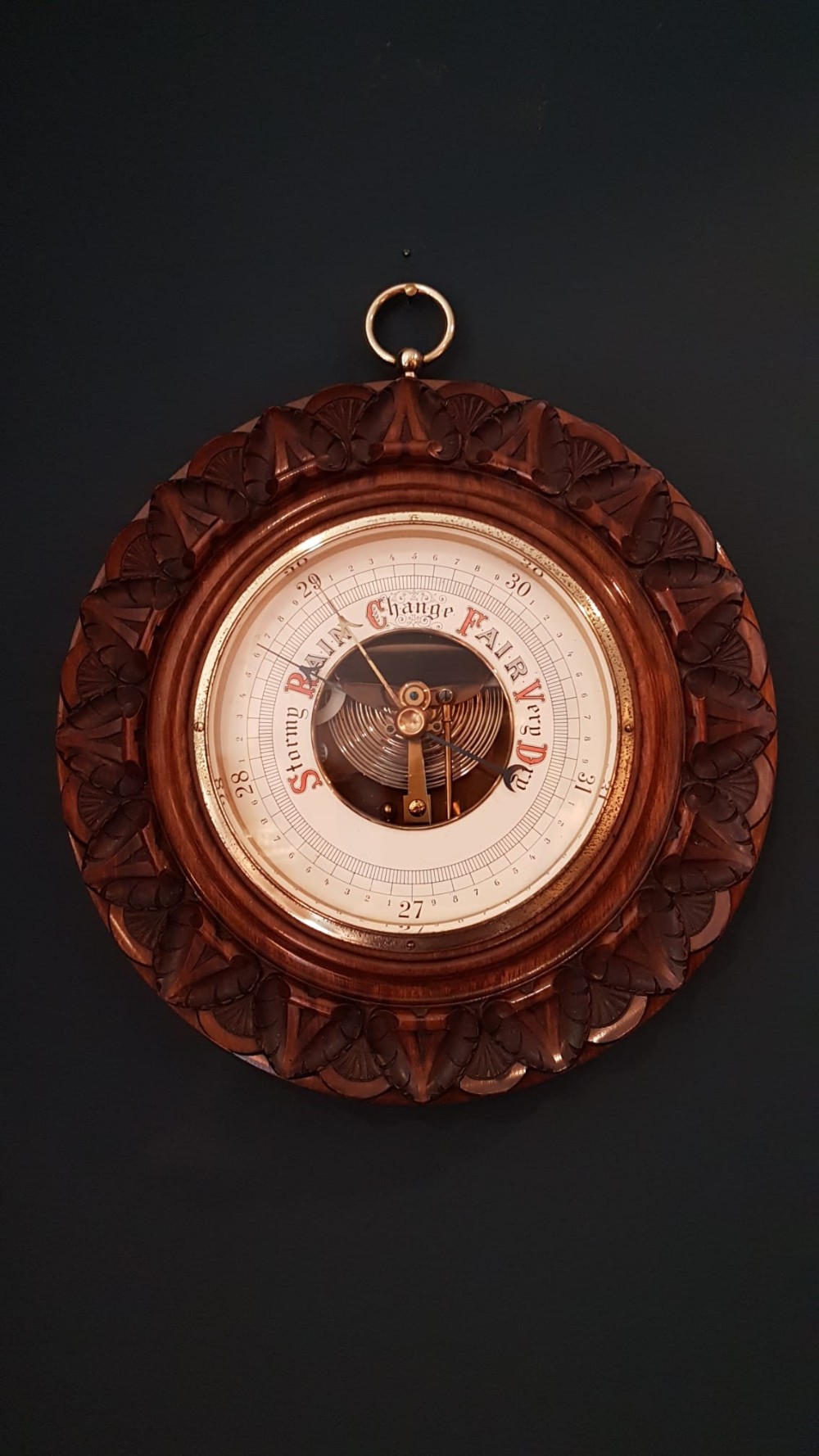 Superb Large Victorian Wheel Barometer