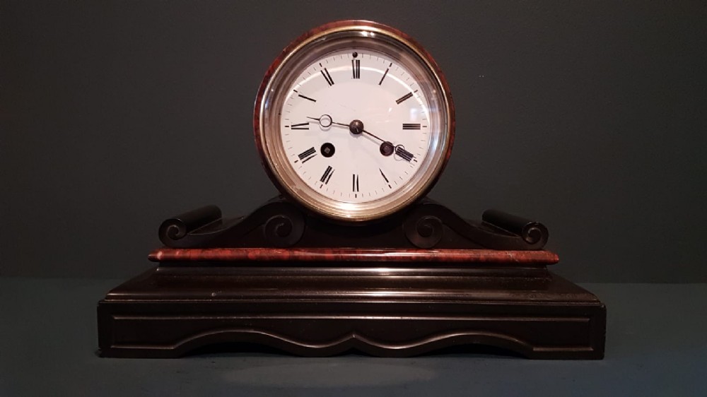 Victorian Slate and Marble Mantel Clock