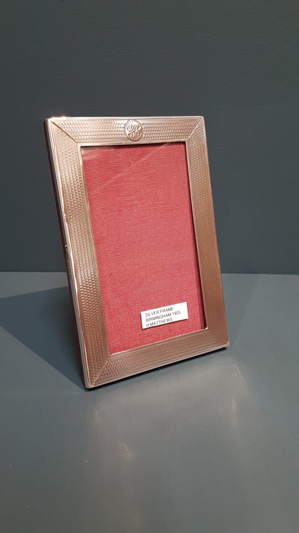 George V Engine Turned Silver Photo Frame