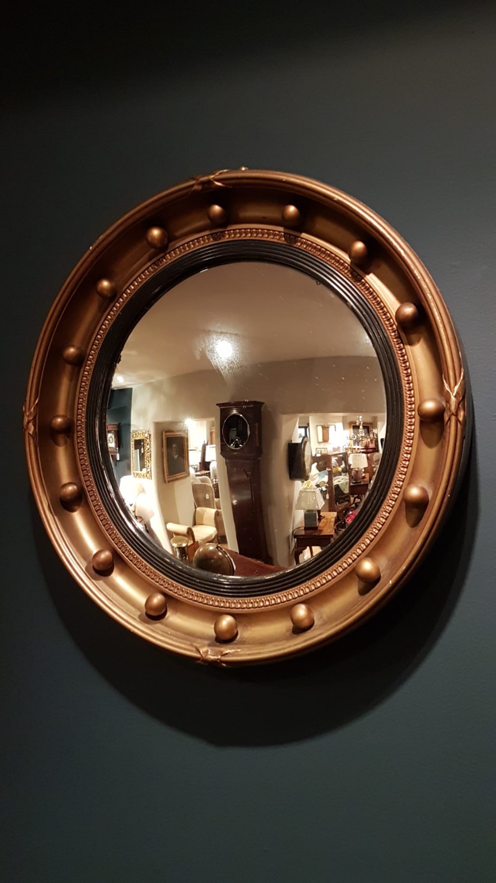 Timber Gilt Convex Mirror