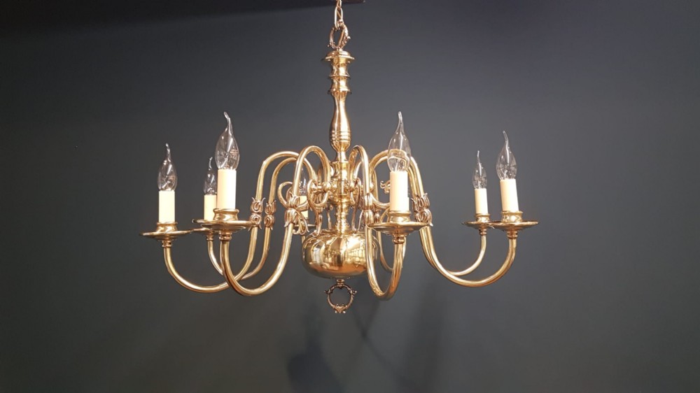Edwardian 8 Arm Chandelier