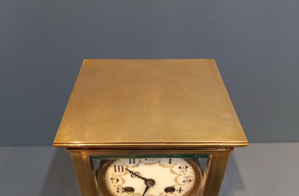 Small Victorian Four Glass Mantel Clock  View IV