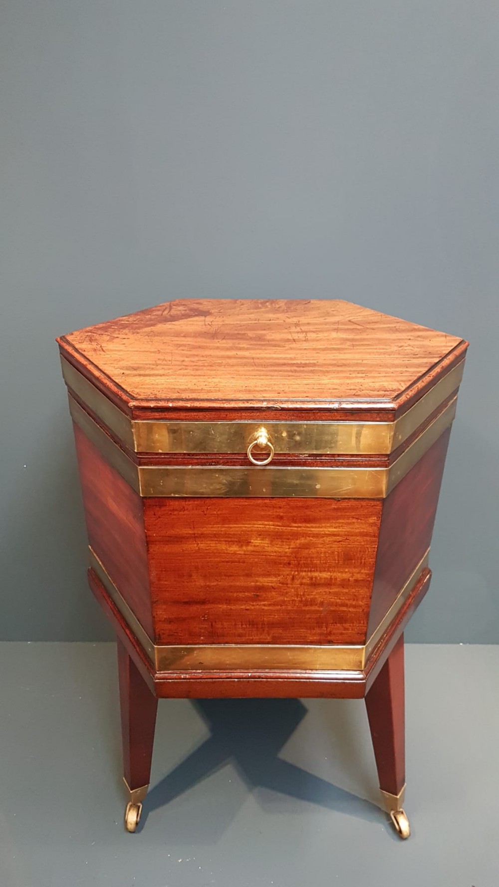 George III Mahogany Brass Bound Cellarette