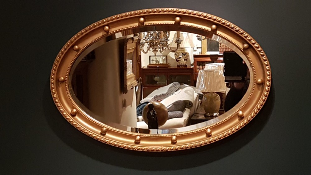 Victorian Oval Gilt Mirror