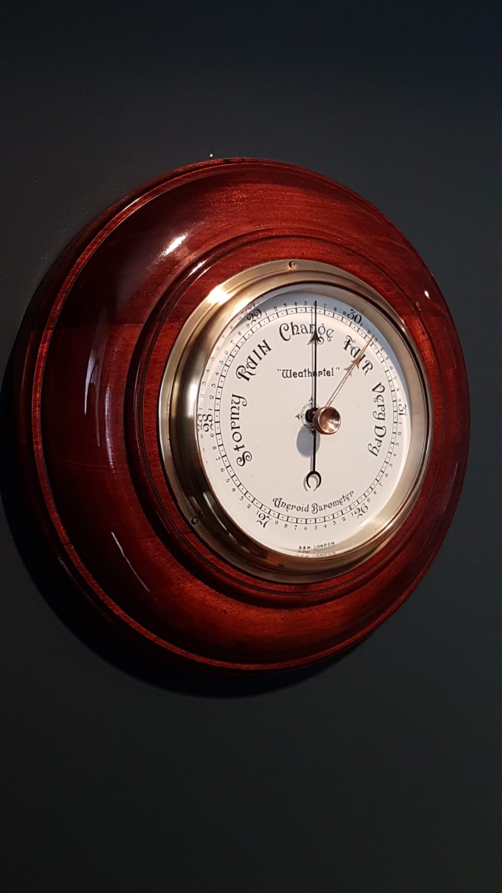 Victorian Short & Mason 'Weathertel' Barometer