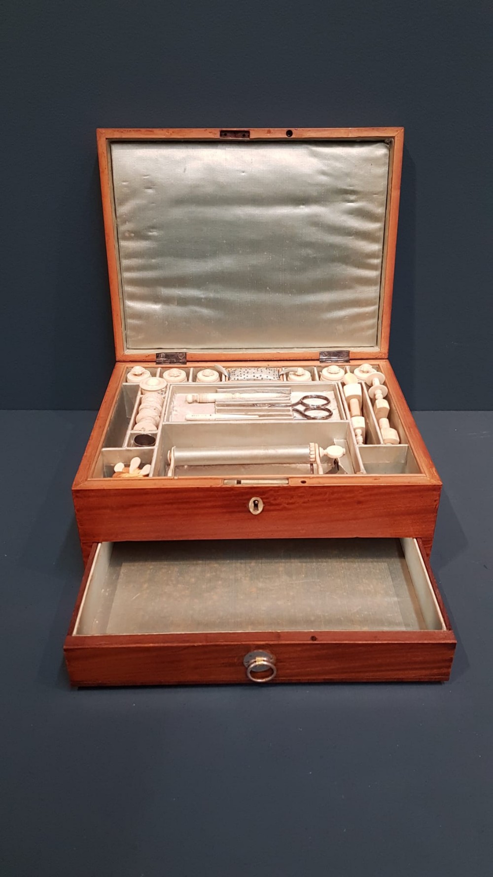 Fine Quality Victorian Satinwood Needlework Box