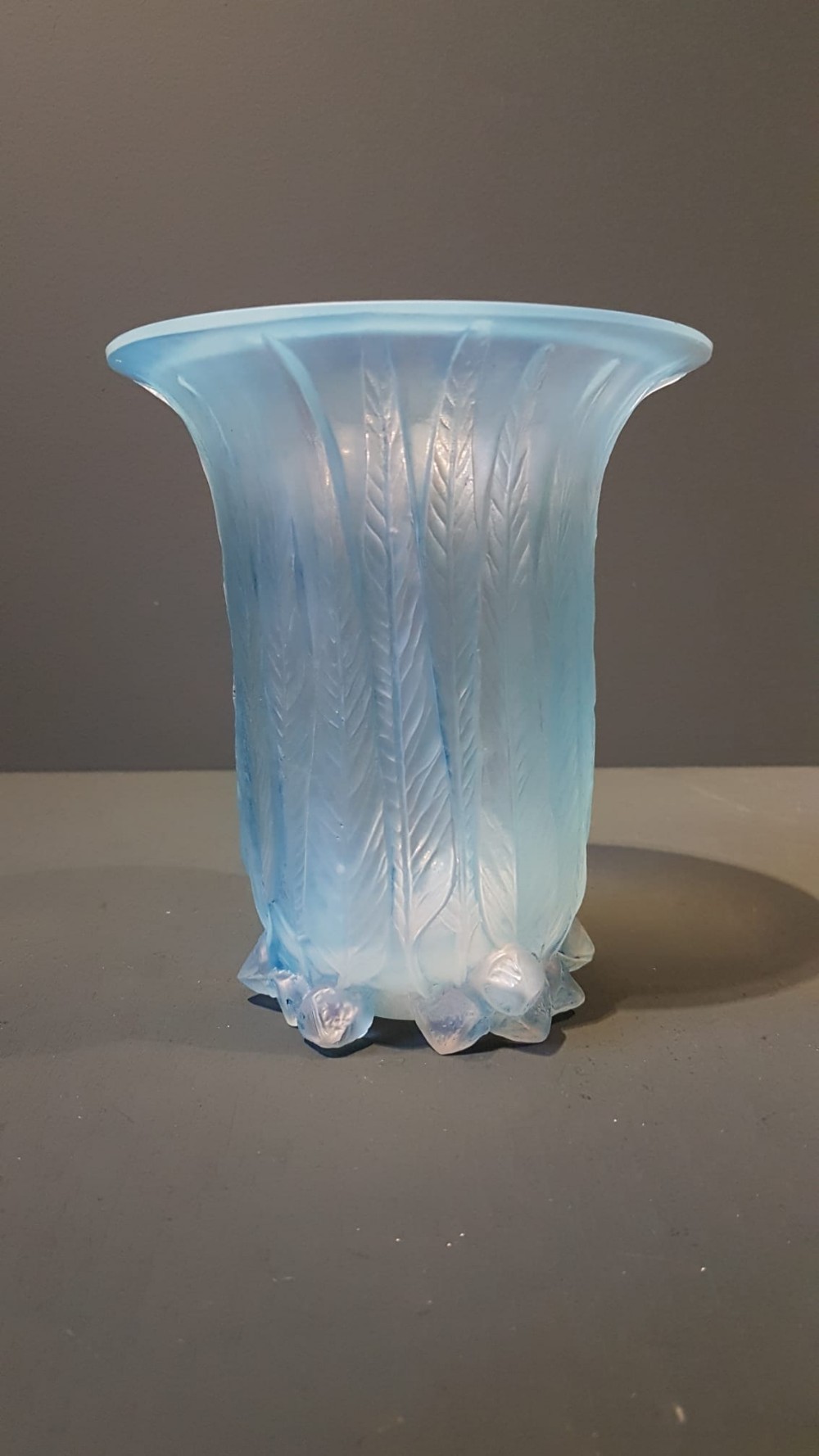 Rene Lalique Eucalyptus Flared Neck Vase