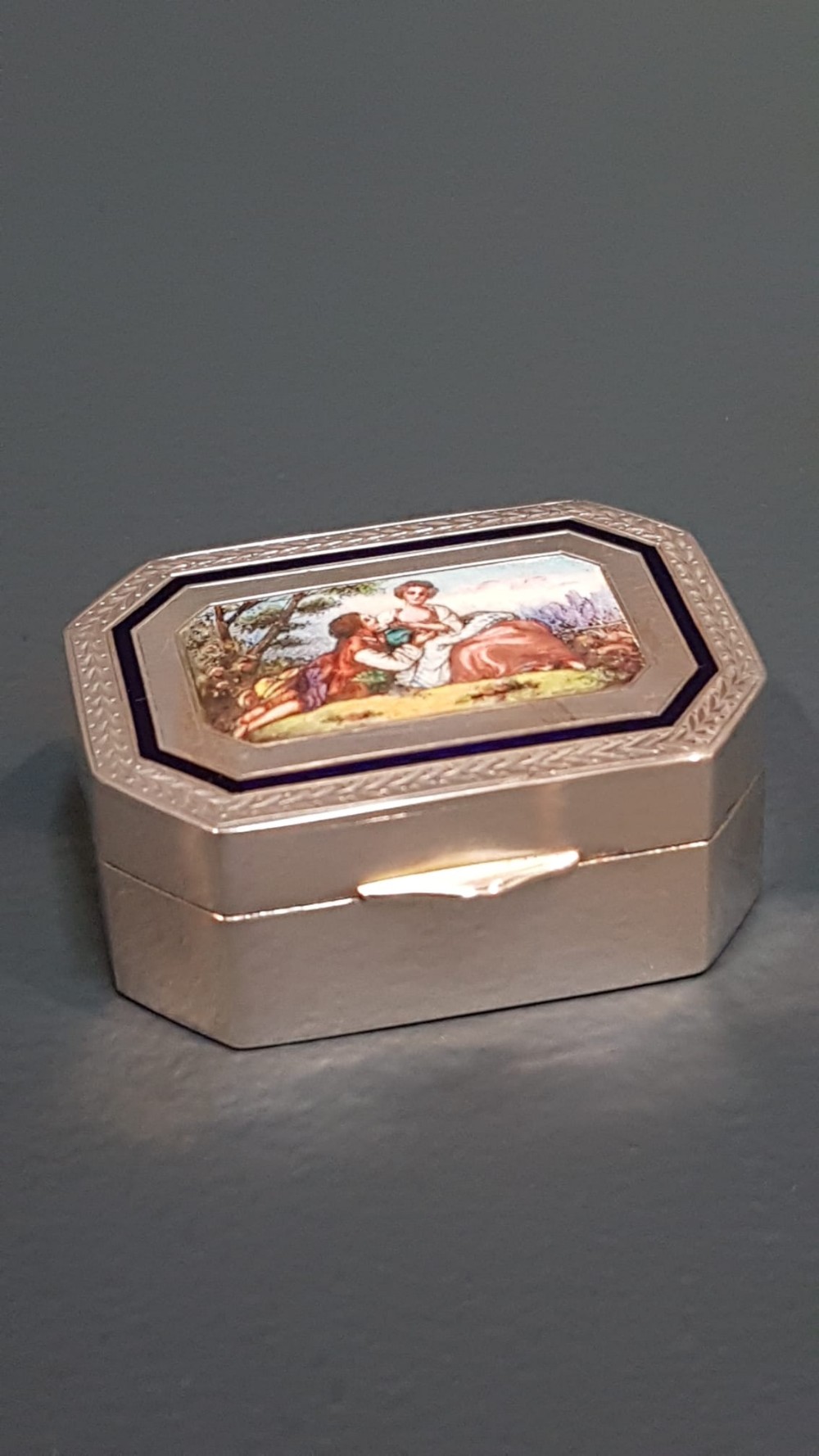 Fine Quality Victorian Silver and Enamel Box