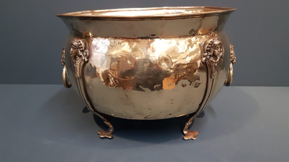Large Victorian Brass Planter