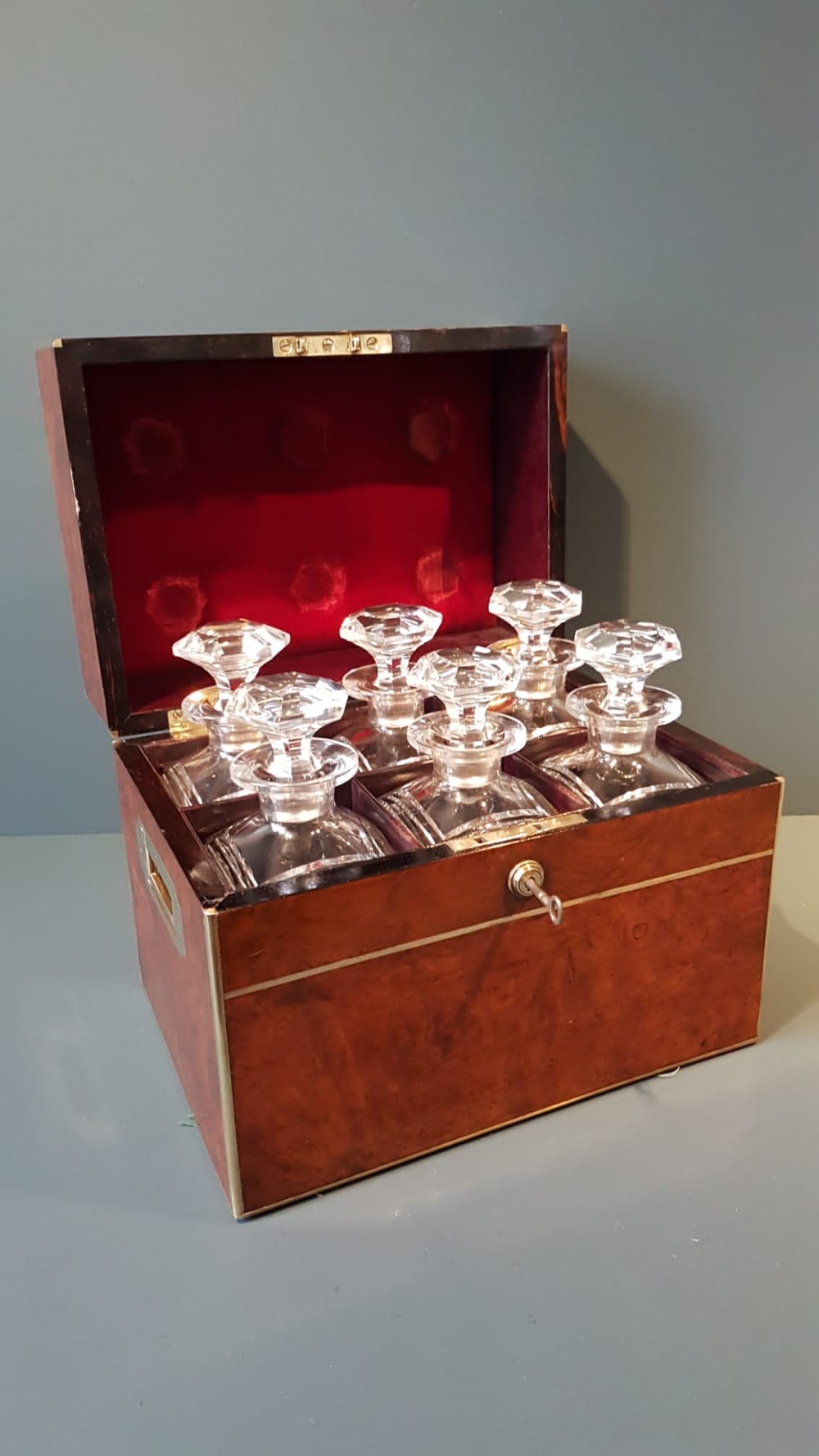 Early Victorian Walnut Decanter Box