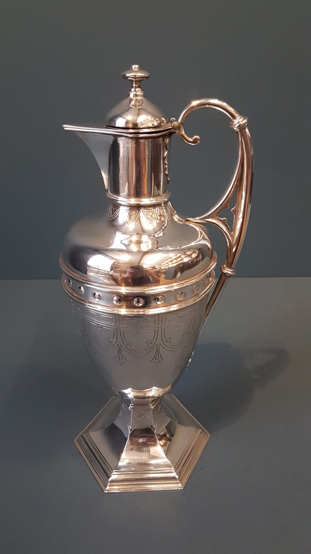 Large George V Silver Wine Ewer