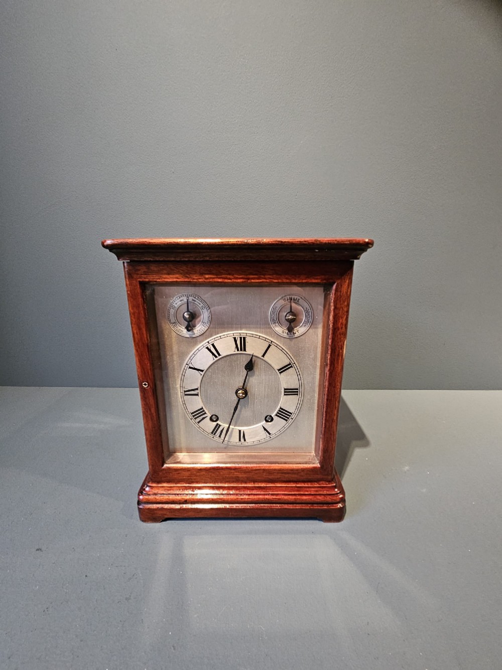 Mahogany Cased Four Glass Mantel Clock