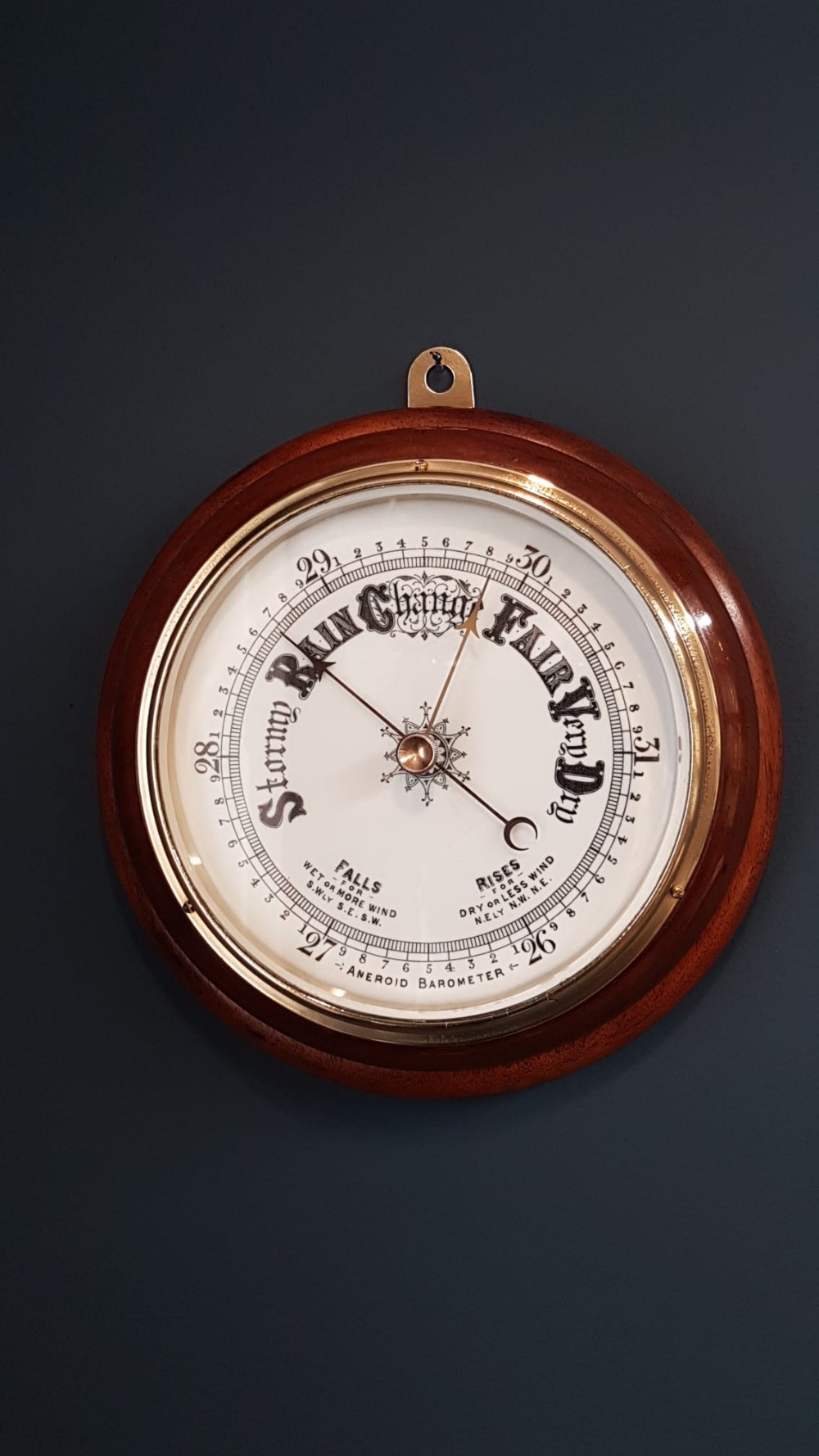 Victorian Turned Mahogany Barometer