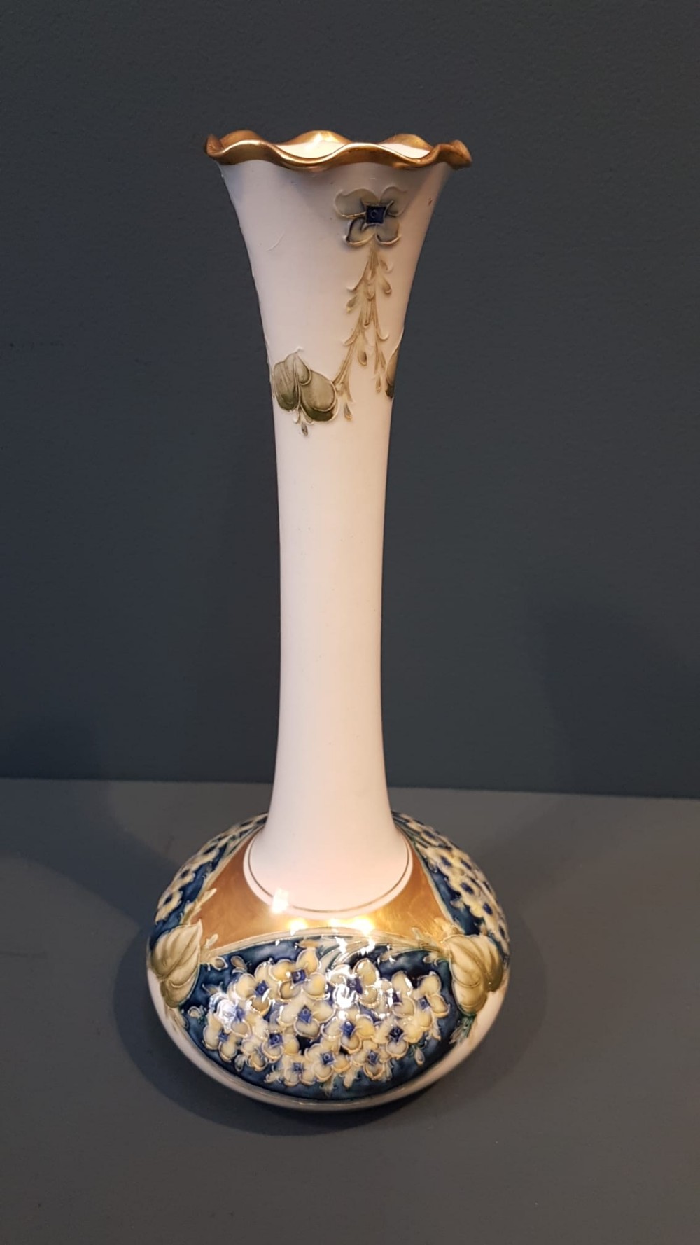 Moorcroft McIntyre Lilac on White Vase