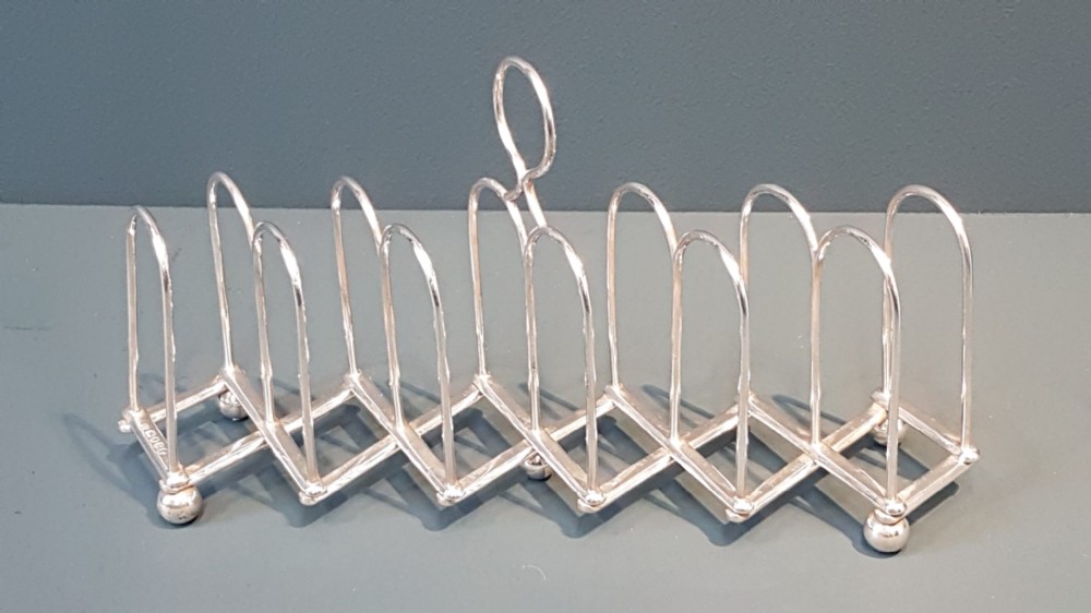 Rare Victorian Silver Expanding Toast Rack