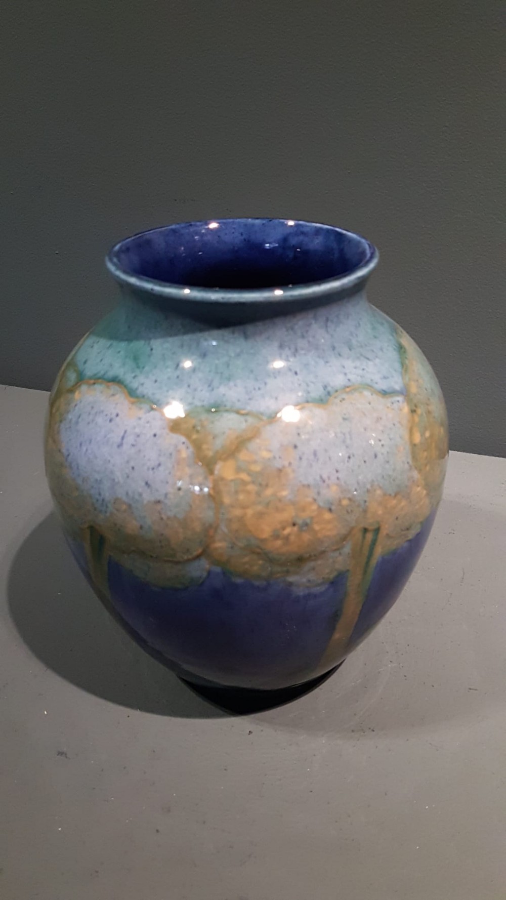 Large Early Moorcroft Moonlit Blue Vase
