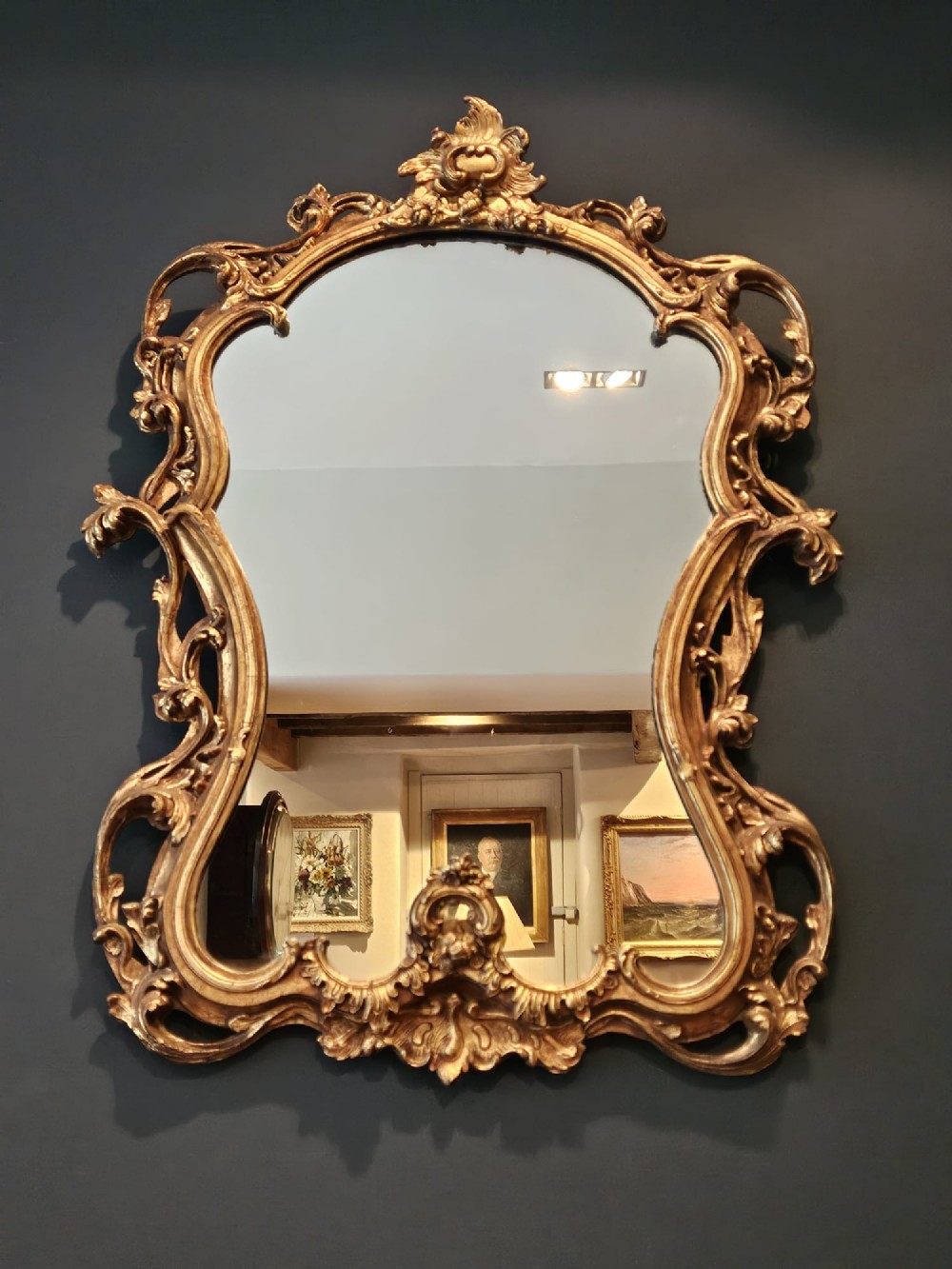 Edwardian Timber Gilt Mirror