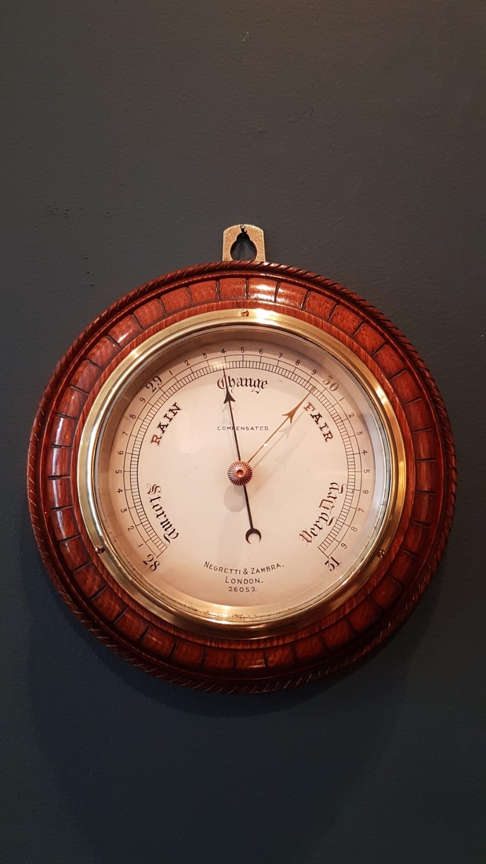 Negretti and Zambra Oak Cased Barometer