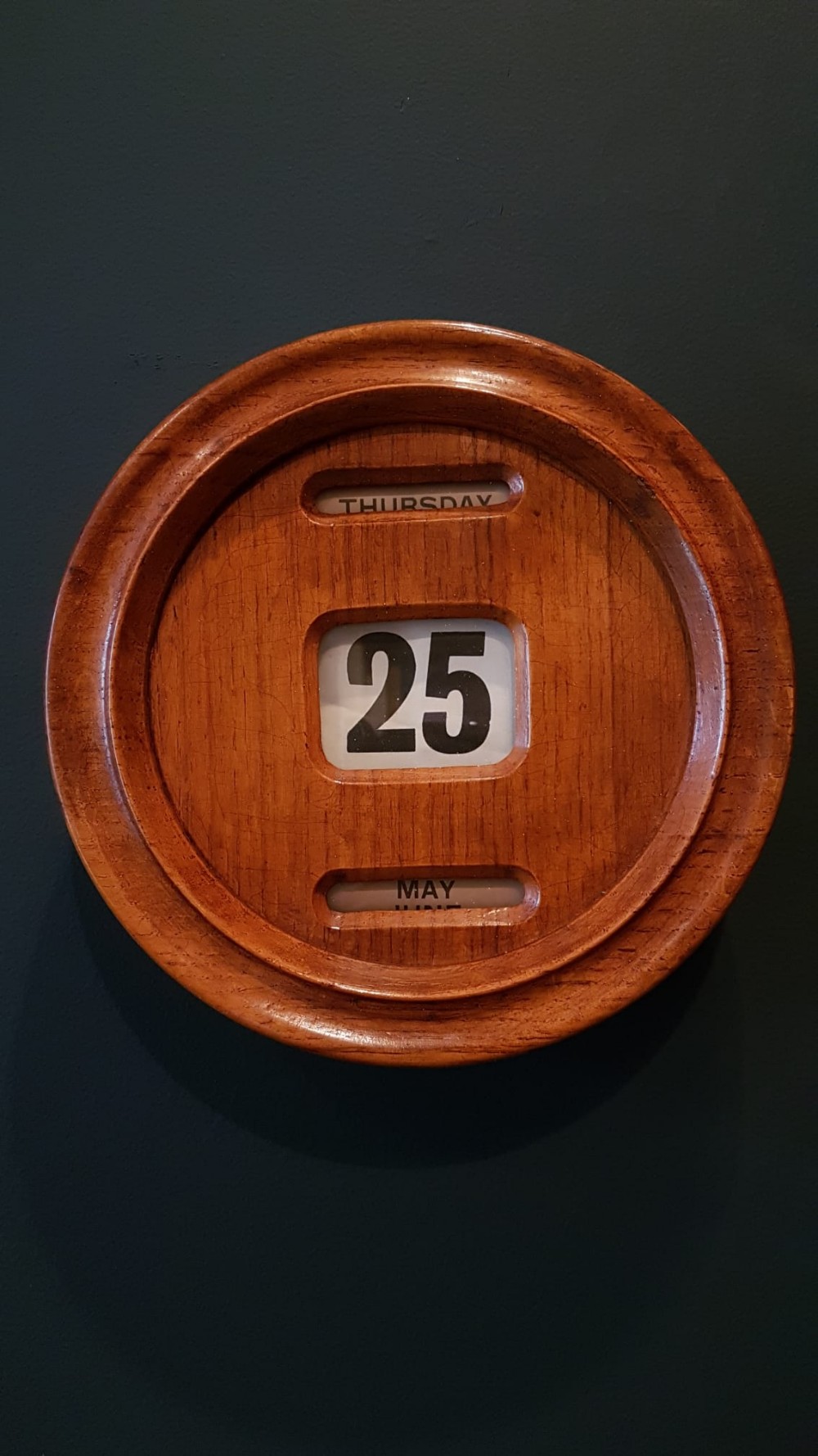 Edwardian Oak Perpetual Wall Calendar