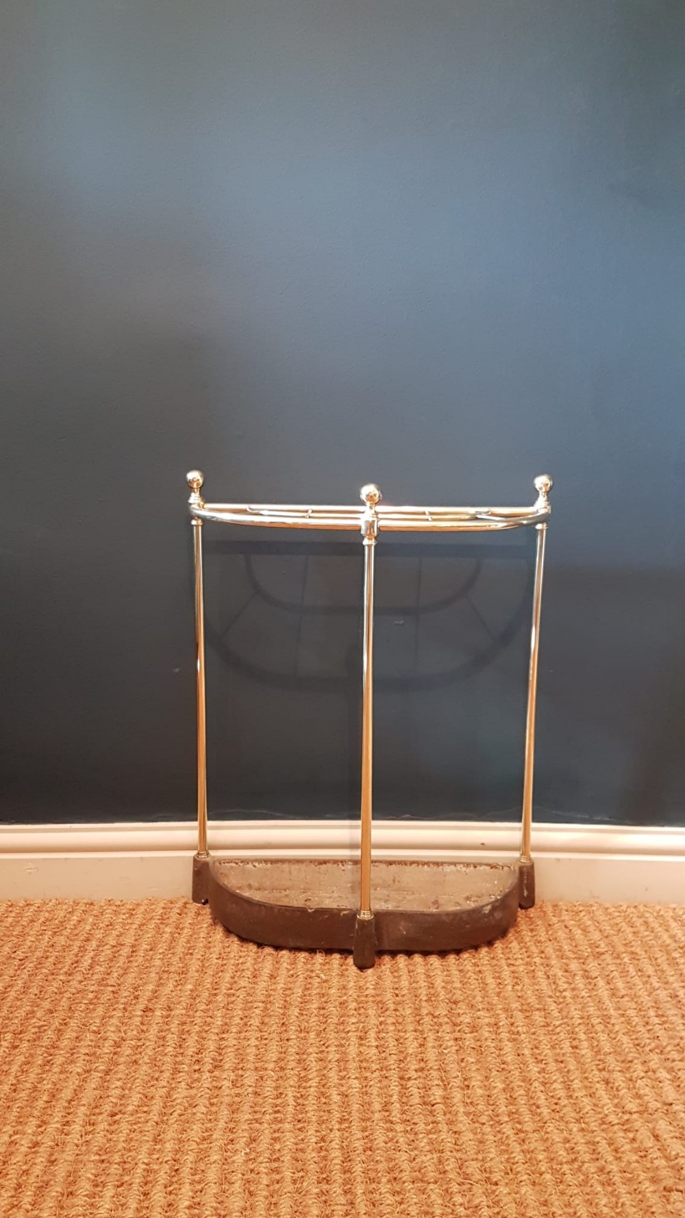 Victorian Cast Iron and Brass Stick Stand