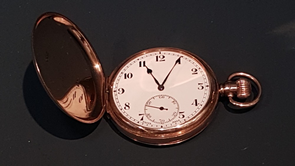 Immaculate 9ct Gold Hunter Pocket Watch