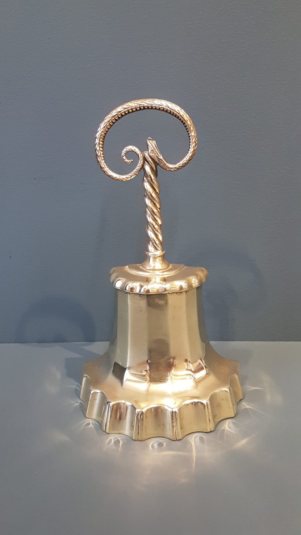 Early Victorian Brass Country House Door Stop