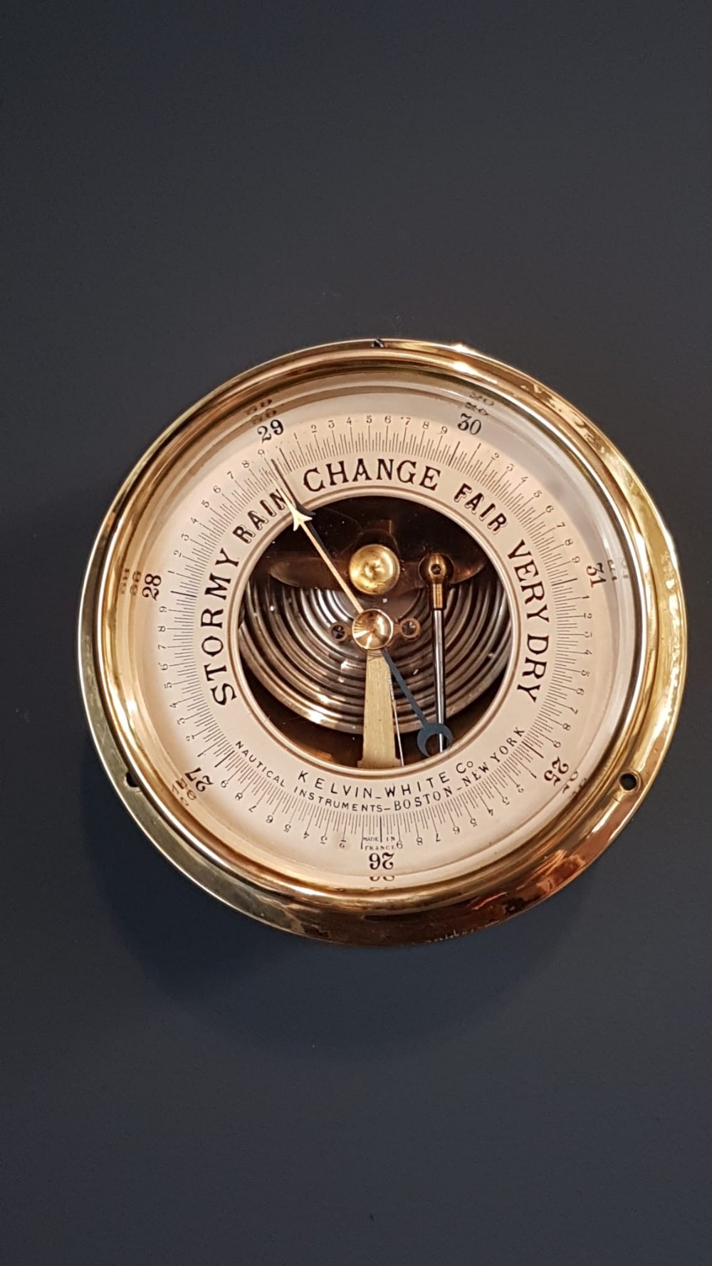 Victorian Marine Bulk Head Barometer