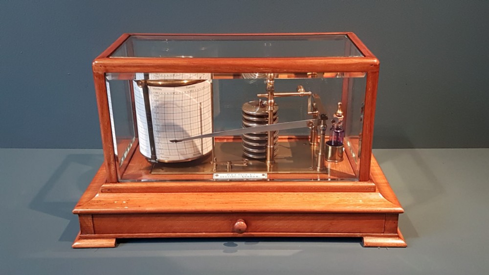 Superior Quality Victorian Walnut Barograph by Beck