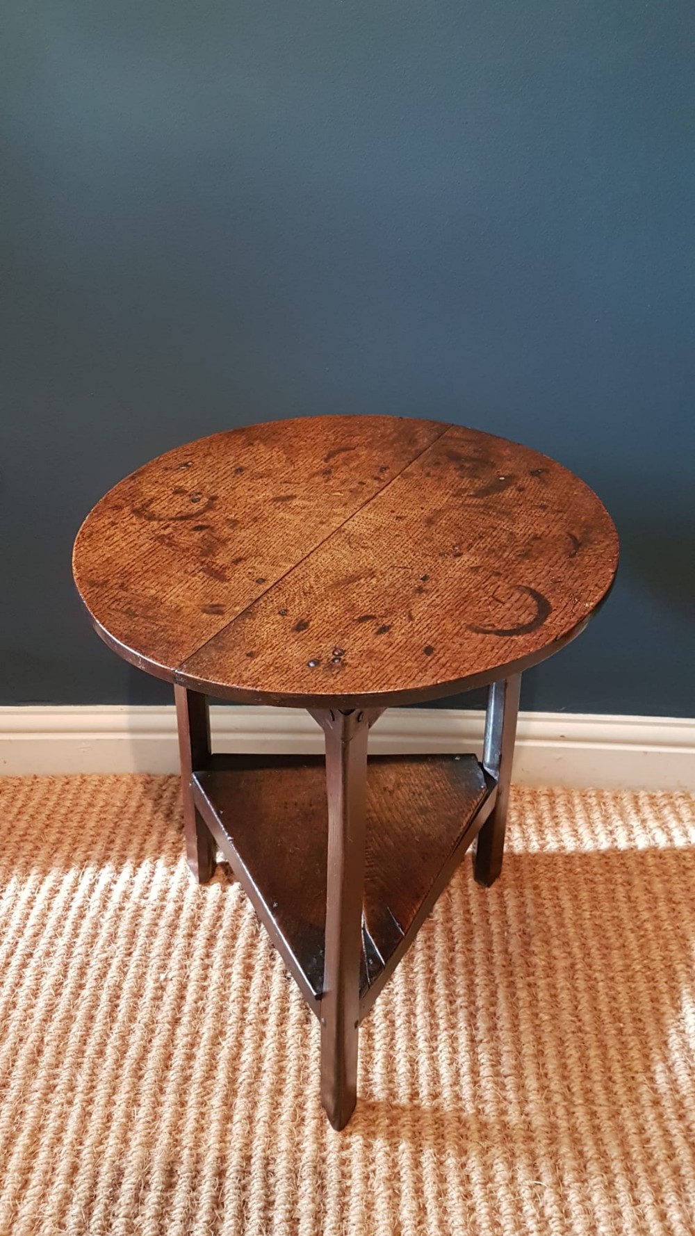 Small Proportioned George II Oak Cricket Table