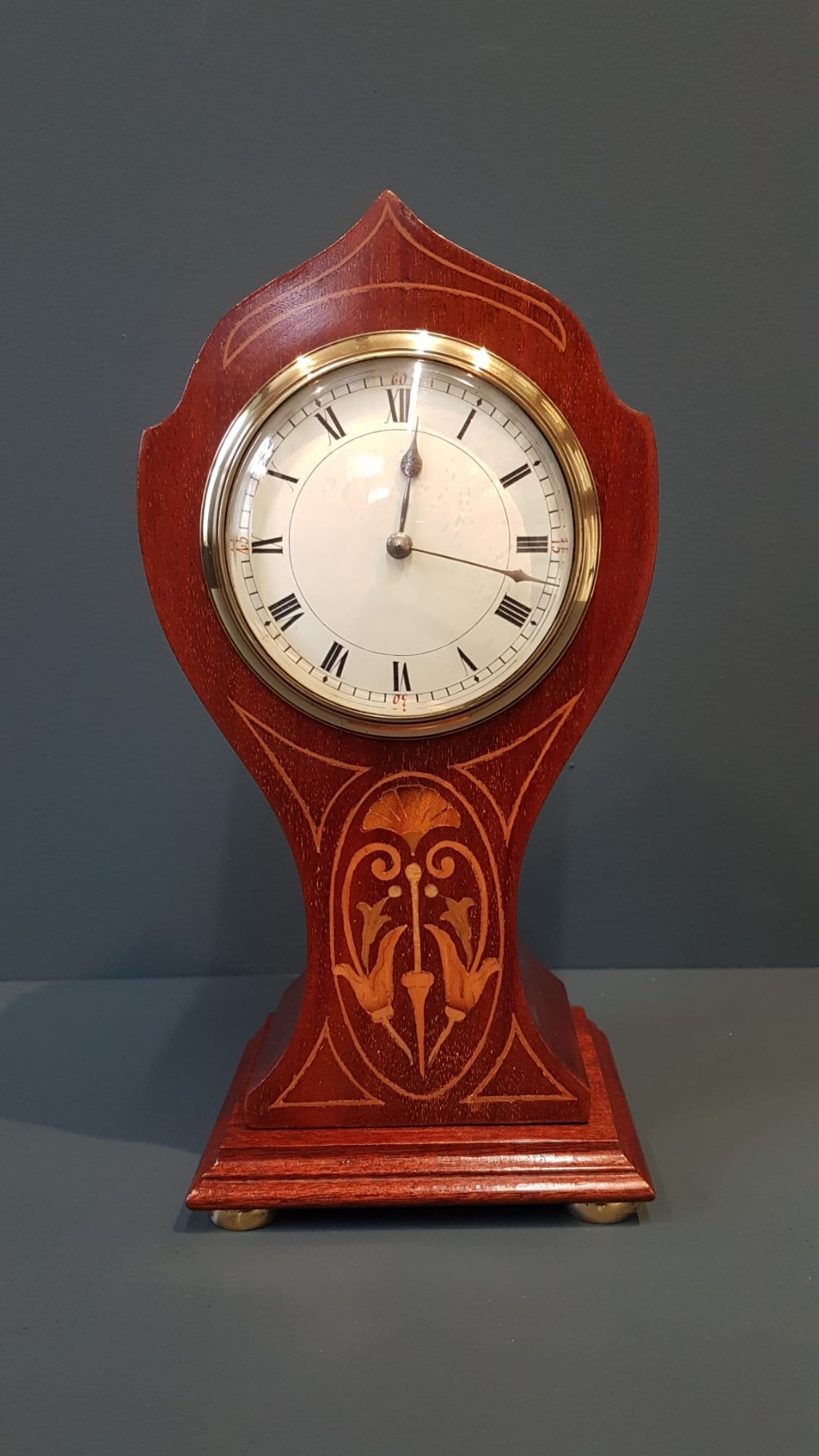 Immaculate Edwardian Inlaid Mantel Clock