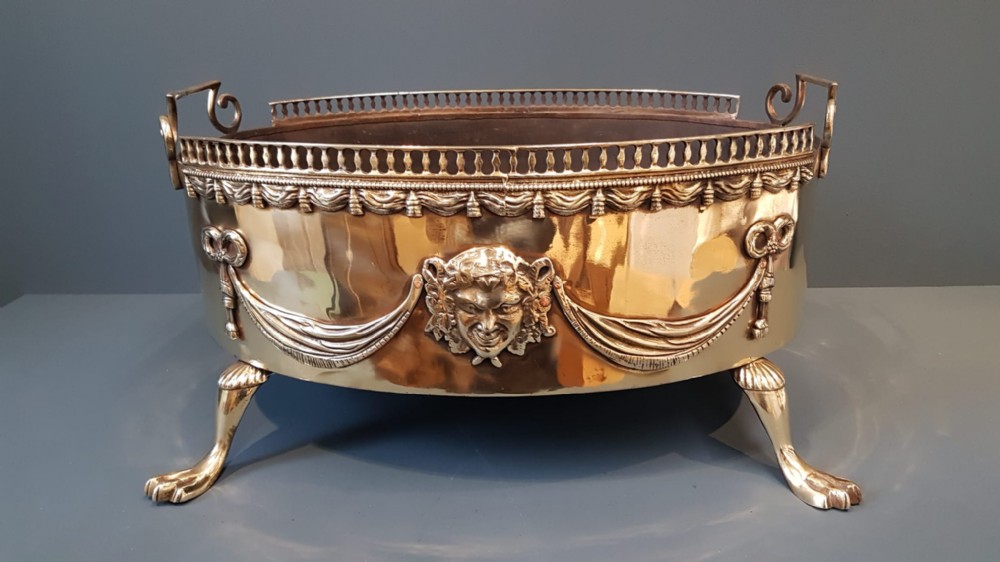 Georgian Brass Wine Cooler