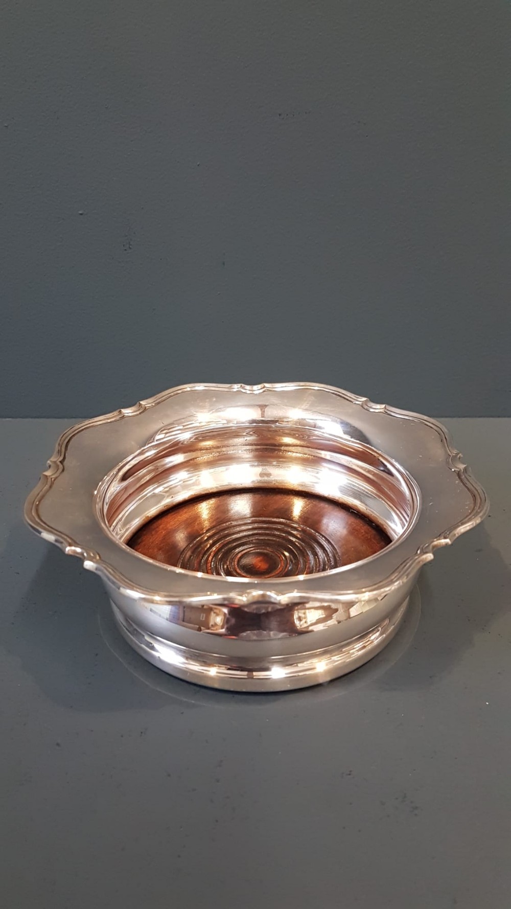 George V Silver Bottle Coaster