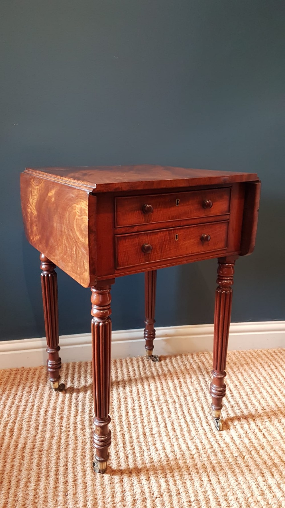 Regency Figured Mahogany Lamp Table