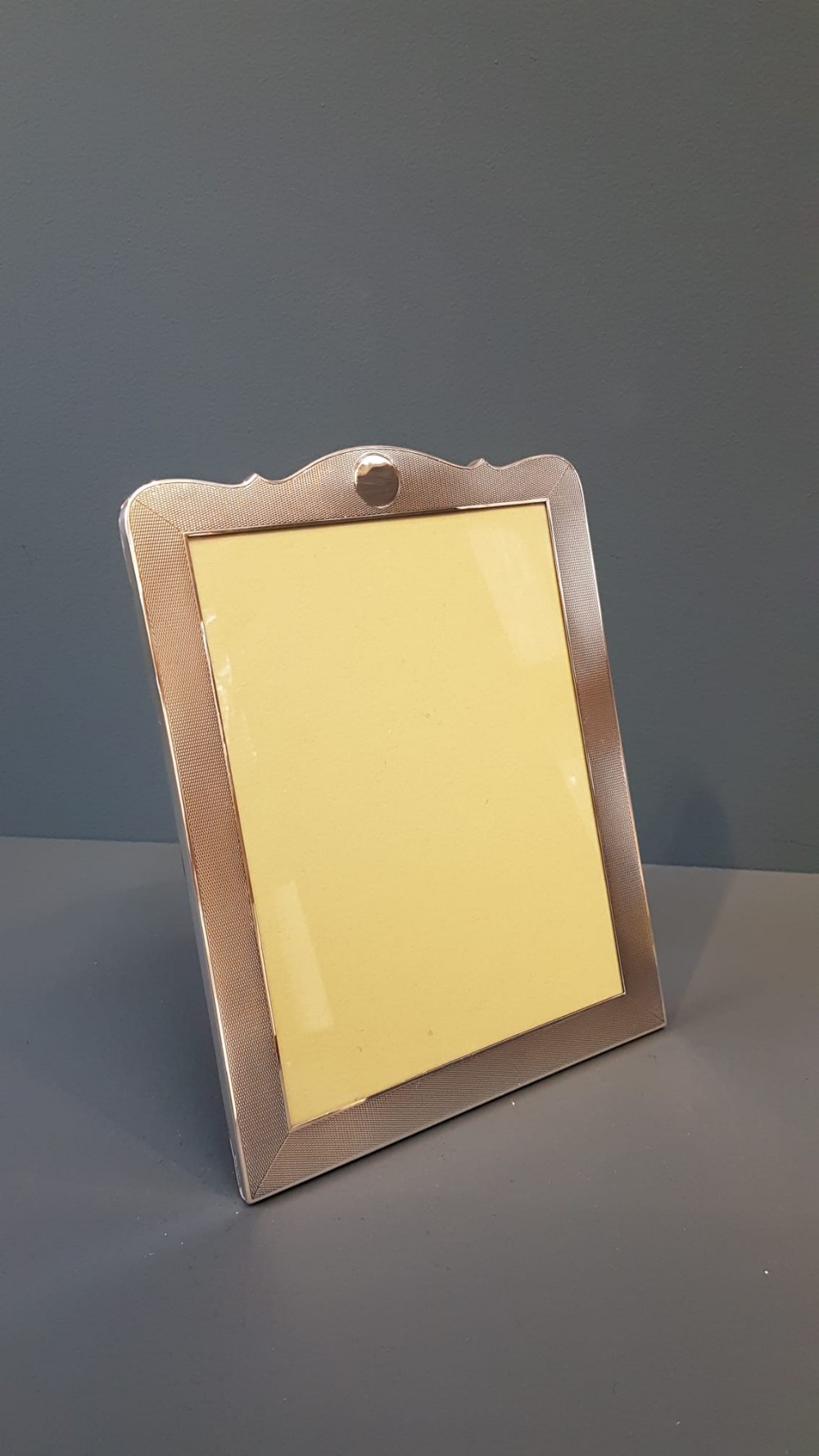 Engine Turned Silver Photo Frame by Walker and Hall