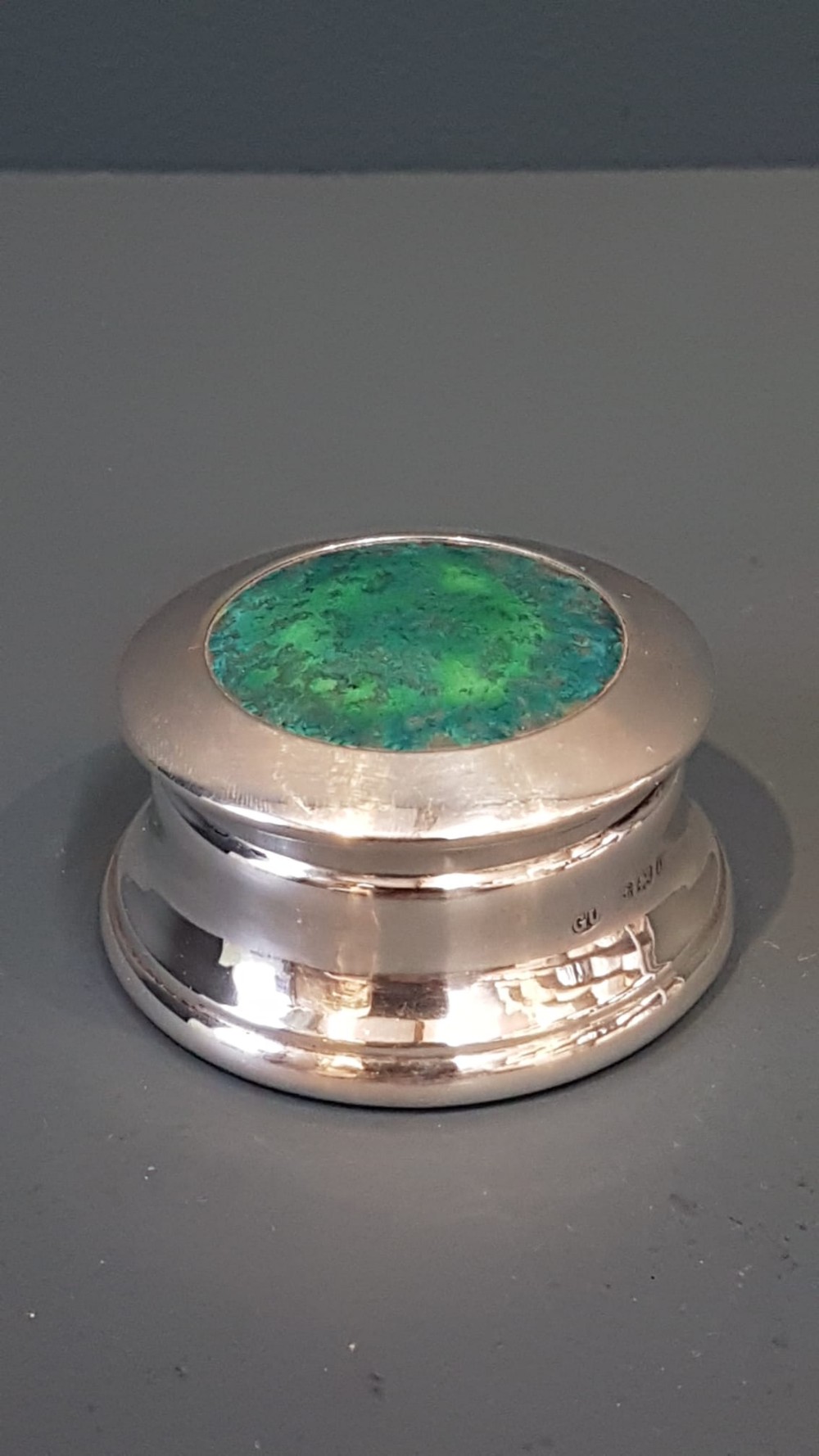 Silver Table Jar with Ruskin Panel